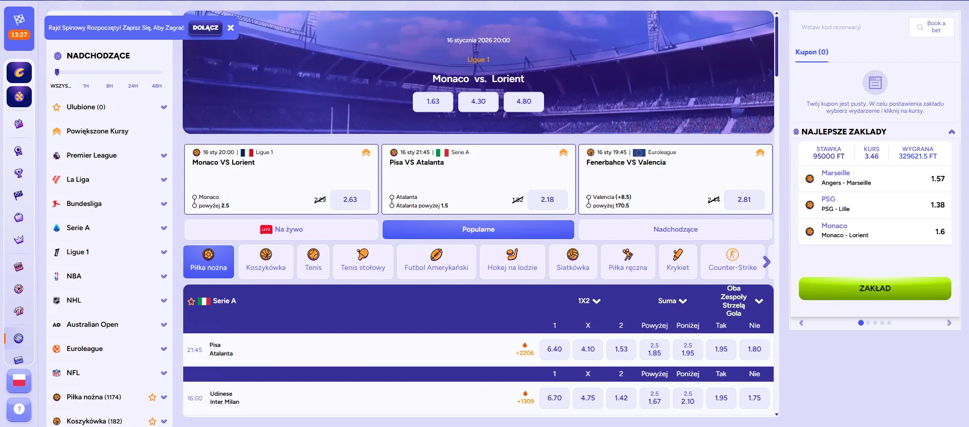 Oferta promocyjna SpinBara Casino Oferta promocyjna SpinBara Casino